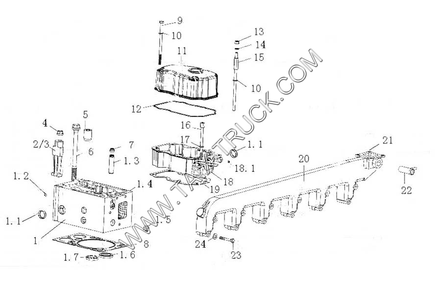 CYLINDER CAP, SINOTRUK T10 ENGINE CATALOG